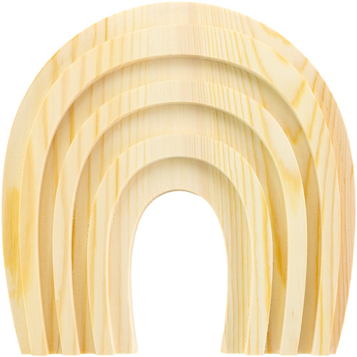 3 Pack - Cousin DIY Natural Wood 6.5"X6.5"-Rainbow - 5A002GNG-1GJ64 - 191648134230