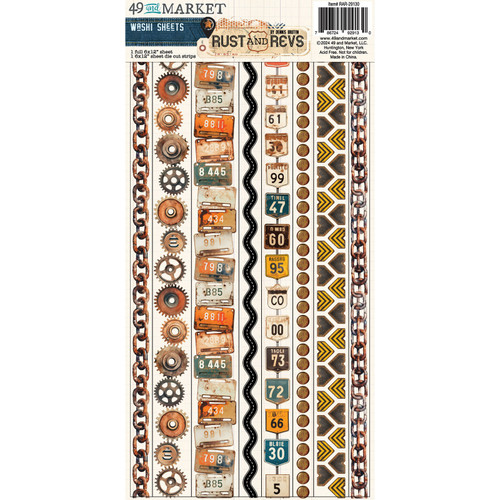 49 And Market Washi Sheets-Rust And Revs - 5A0029WW-1GDBQ - 786724929130