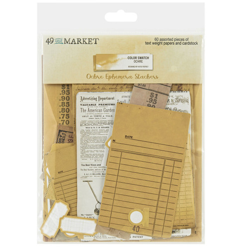 Color Swatch: Ochre Ephemera Stackers-60/Pkg - OCS26917 - 786724926917