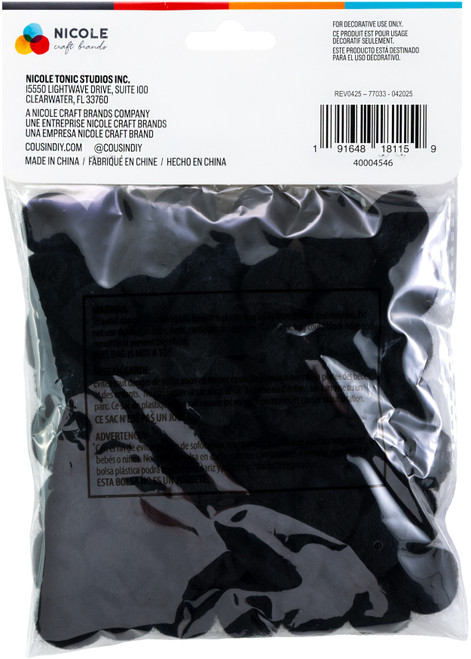 CousinDIY Pom-Pom 1" 80/Pkg-Black - 5A002XPN-1GYNT
