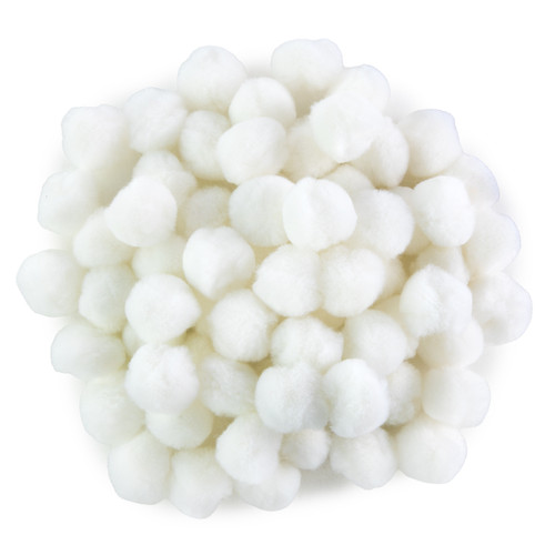 CousinDIY Pom-Pom 1" 80/Pkg-White - 5A002XX0-1GYP6