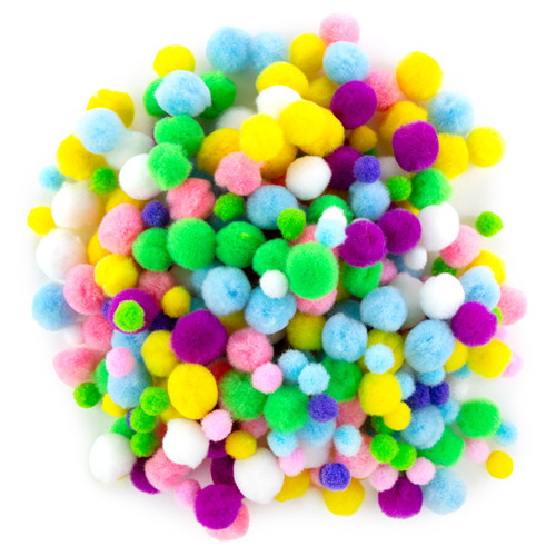 CousinDIY Pom-Poms Multi-Size 300/Pkg-Pastel - 5A002XVG-1GYPR