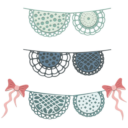 Sizzix Thinlits Die Set By 49 & Market-Doily Banner - 5A0034BQ-1H616