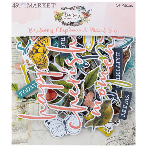 49 And Market Chipboard Mixed Set-Birdsong - 5A002C1P-1GFK1 - 786724929536