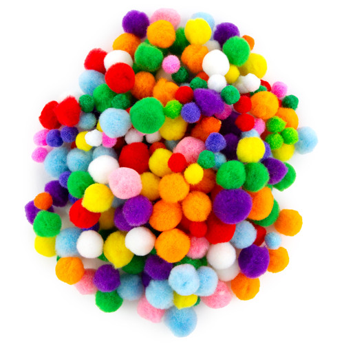 CousinDIY Pom-Poms Multi-Size 300/Pkg-Primary - 5A002XWX-1GYKZ