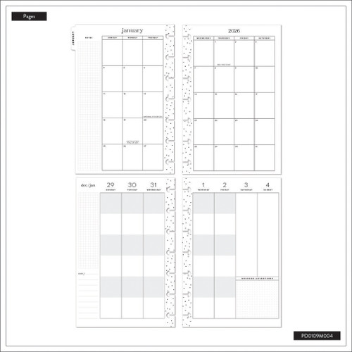 Happy Planner Mini 12 Month Disc Bound Dated Planner-Butterfly Botanics - 5A0036WK-1H7YR Happy Planner Mini 12 Month Disc Bound Dated Planner-Butterfly Botanics - 5A0036WK-1H7YR