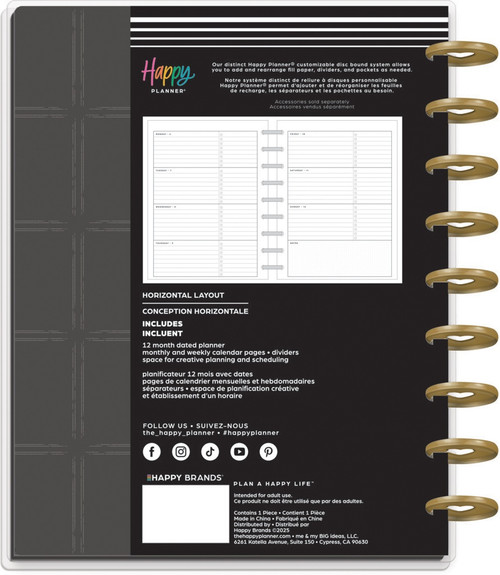 Happy Planner Classic 12 Month Disc Bound Dated Planner-Heritage Charm; Jan '26 - Dec '26 - 5A0036W0-1H814