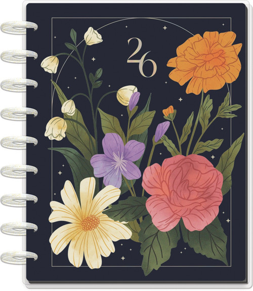 Happy Planner Classic 12 Month Disc Bound Dated Planner-Dark Garden - 5A0036W0-1H81S