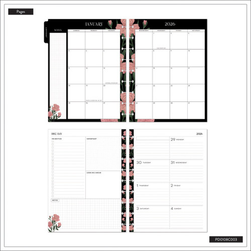 Happy Planner Classic 12 Month Disc Bound Dated Planner-Dark Garden; Jan '26 - Dec '26 - 5A0036W0-1H81S
