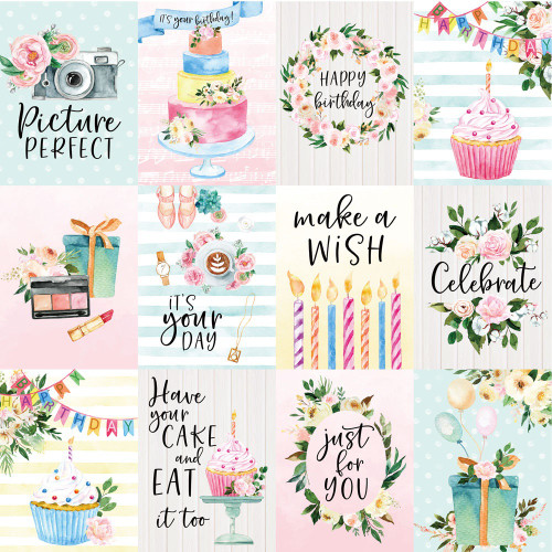 25 Pack - Memory Place Time To Celebrate Double-Sided Paper 12"X12"-Time To Celebrate #5 - 5A003778-1H881