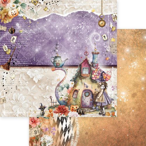 25 Pack - Memory Place Double-Sided Paper 12"X12"-Halloween in Wonderland in Wond - 5A00378M-1H88J - 4582248617494