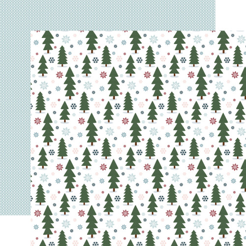 25 Pack - Winter Fun Double-Sided Cardstock 12"X12"- Snowy Forest Trees - 5A0033TW-1H5JL - 810192595914