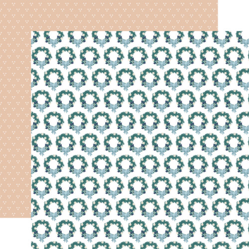 25 Pack - Snow Day Double-Sided Cardstock 12"X12"-Winter Wreaths - 5A0033S1-1H5KW - 810192592852