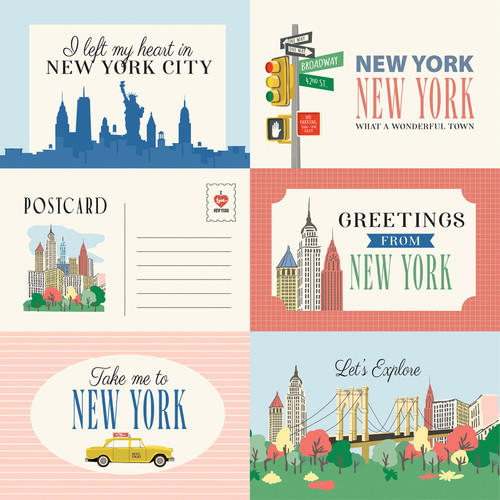25 Pack - New York City Double-Sided Cardstock 12"X12"-6X4 Journaling Cards - 5A0033WW-1H5L1