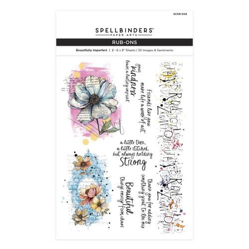 Spellbinders Rub-On Sheets-Beautifully Imperfect - 5A003CYY-1H976 - 810176106808