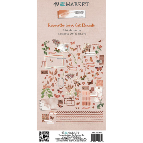 2 Pack - 49 And Market Laser Cut Outs-Elements, Color Swatch: Terracotta - 5A002C0Q-1GFLM - 786724929857