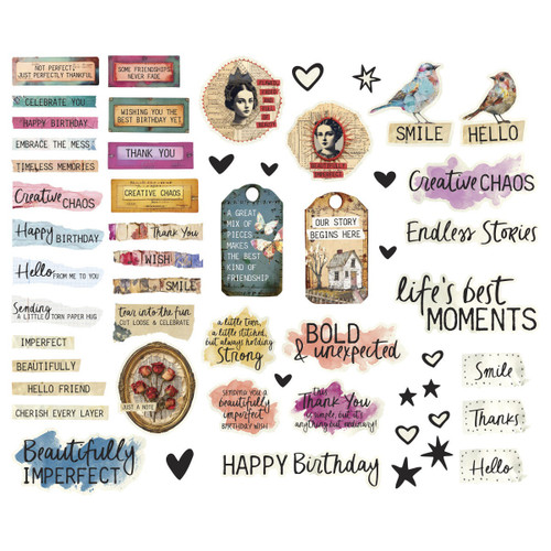 Spellbinders Die Cut Sentiments - 110 pc-Beautifully Imperfect - 5A003CZV-1H97P