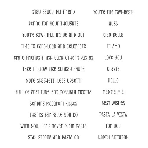 Spellbinders Clear Stamp Set-Buon Appetito, Stay Saucy - 5A003CZH-1H97J