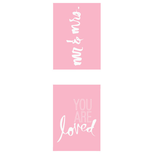 Heidi Swapp Art Screens/Stencils 3"X4" 2/Pkg-Mr. & Mrs. - HS370598