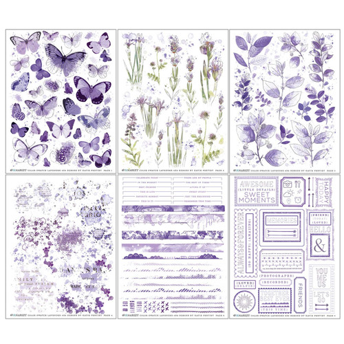 Color Swatch: Lavender Rub-Ons 6"X8"-6 Sheets - CSL41435