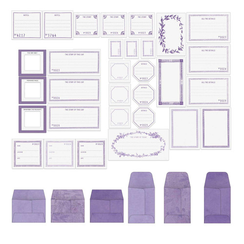 Color Swatch: Lavender Envelope Bits-37/Pkg - CSL41480
