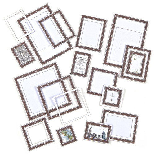 49 And Market Chipboard Set-Map Frames, Wherever - WHE26146