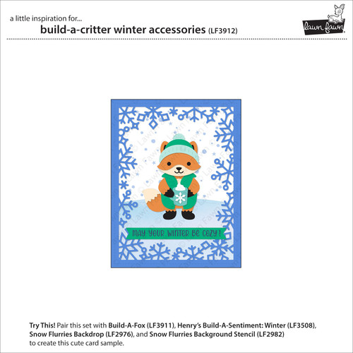 Lawn Cuts Custom Craft Die-Build-A-Critter Winter Accessories - 5A0039GF-1H8PV