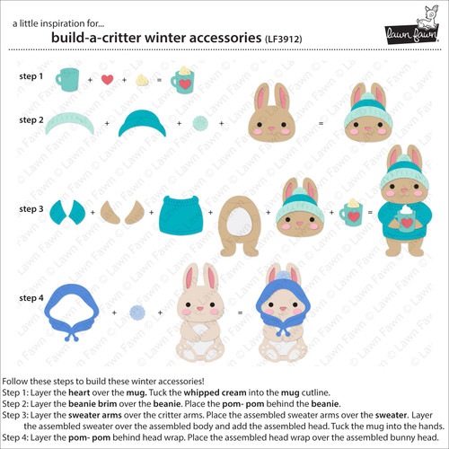 Lawn Cuts Custom Craft Die-Build-A-Critter Winter Accessories - 5A0039GF-1H8PV