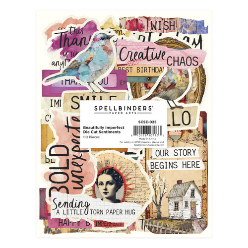 2 Pack - Spellbinders Die Cut Sentiments - 110 pc-Beautifully Imperfect - 5A003CZV-1H97P - 810176107133