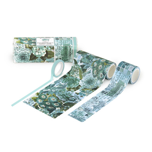Color Swatch: Teal Fabric Tape Assortment-3 Rolls - TCS26351