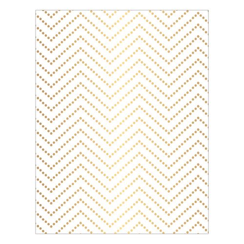 12 Pack - American Crafts Paper 8.5"X11"-Chevron Dot Gold - 5A002Q88-1GRL2 - 633356600169