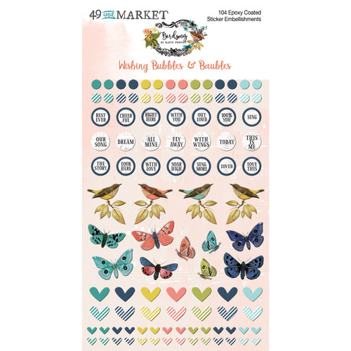 49 And Market Birdsong Stickers-Wishing Bubbles - 5A002C0V-1GFLF - 786724929277