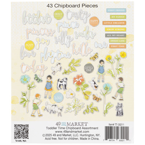 49 And Market Chipboard Set-Toddler Time - 5A002J1L-1GKLK 49 And Market Chipboard Set-Toddler Time - 5A002J1L-1GKLK
