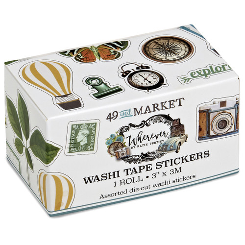3 Pack - 49 And Market Washi Sticker Roll-Wherever - WHE26160 - 786724926160