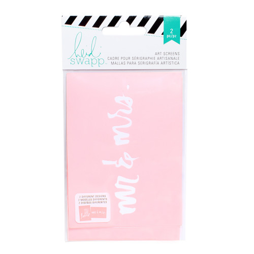 3 Pack - Heidi Swapp Art Screens/Stencils 3"X4" 2/Pkg-Mr. & Mrs. - HS370598 - 718813705981