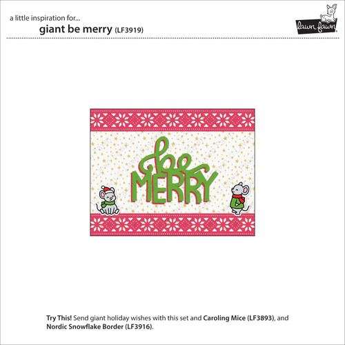 Lawn Cuts Custom Craft Die-Giant Be Merry - 5A0039G1-1H8PZ