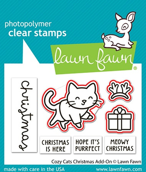Lawn Cuts Custom Craft Add-On Dies-Cozy Cats Christmas - 5A0039G4-1H8Q6