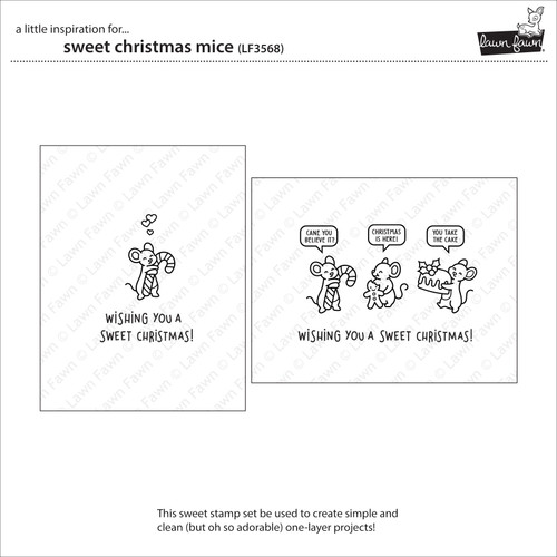 Lawn Fawn Stamps-Sweet Christmas Mice - 5A0039GJ-1H8Q8 Lawn Fawn Stamps-Sweet Christmas Mice - 5A0039GJ-1H8Q8