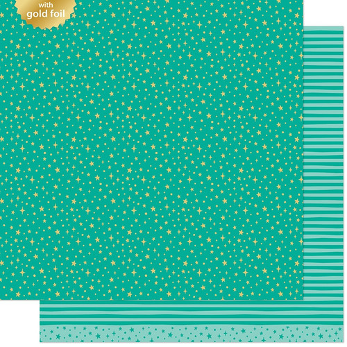 Lawn Fawn All the Sparkles Paper-Tourmaline - 5A0039GW-1H8QS - 783385671224