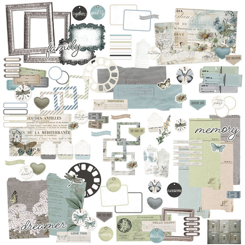 3 Pack - 49 And Market Ephemera Bits-Vintage Artistry Moonlit Garden - VMG25712