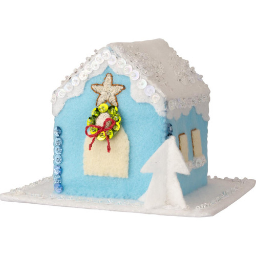 Bucilla Felt Ornaments Applique Kit Set Of 3-Putz Village 3D - 5A003CMF-1H8Y4 Bucilla Felt Ornaments Applique Kit Set Of 3-Putz Village 3D - 5A003CMF-1H8Y4