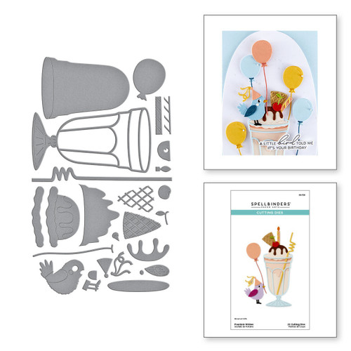 Spellbinders Etched Dies-Happier Hour, Fountain Wishes - 5A003CZF-1H96L