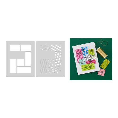 Hero Arts Gorgeous Giftwrap Layering Stencils-Best Gift Ever - 5A003CYT-1H96J