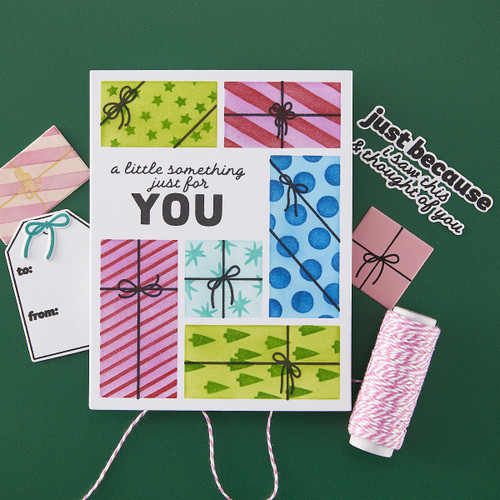Hero Arts Gorgeous Giftwrap Layering Stencils-Best Gift Ever - 5A003CYT-1H96J