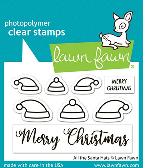 3 Pack - Lawn Fawn Stamps-All the Santa Hats - 5A0039GH-1H8QN - 783385670586