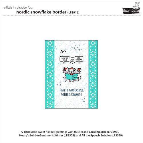 2 Pack - Lawn Cuts Custom Craft Border Die-Nordic Snowflake - 5A0039FT-1H8QQ