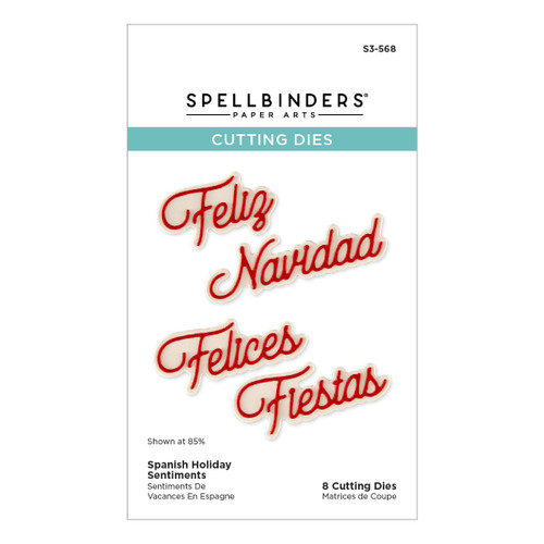 Spellbinders Etched Dies-International Holiday Sentiments,Spanish - 5A003CZC-1H96P - 810176108437