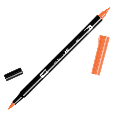 6 Pack - Tombow Dual Brush Marker Open Stock-905 Red - DBP-56605 - 085014566056