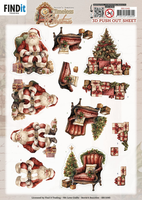 10 Pack - Find It Trading Berries Beauties 3D Push Out Sheet-Timeless Tree, Timeless Christmas - 5A003CL5-1H8W6 - 8718715152809