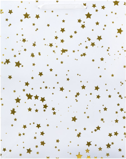 10 Pack - American Crafts Gift Bag with Ribbon Handle-Gold Stars - 5A002P1N-1GQNS 10 Pack - American Crafts Gift Bag with Ribbon Handle-Gold Stars - 5A002P1N-1GQNS
